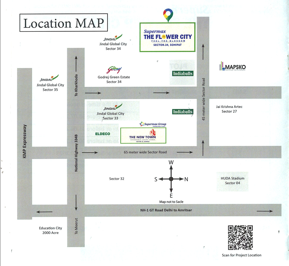 Location Map for Deen Dayal Affordable Plot